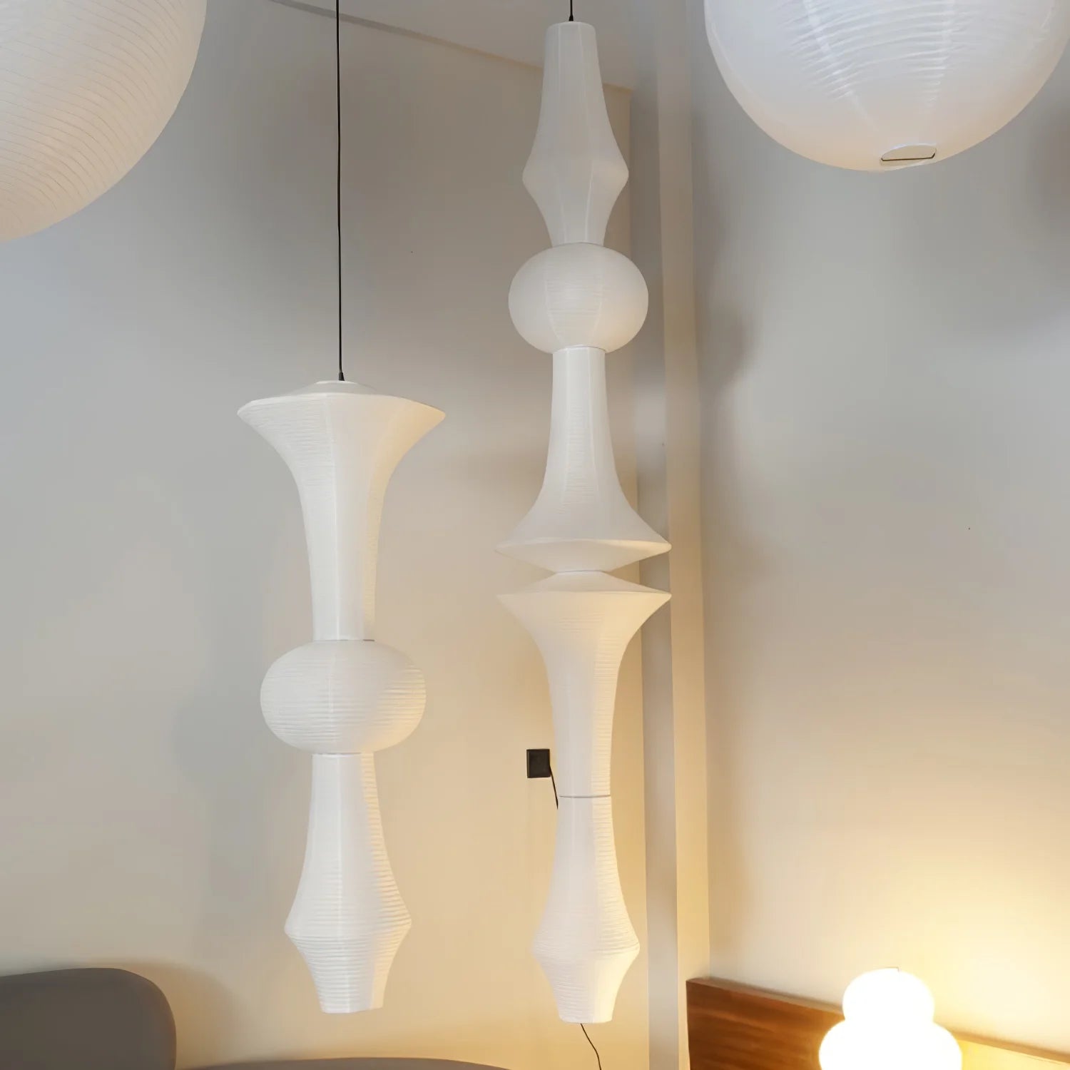 Lampada a sospensione Kumo Washi