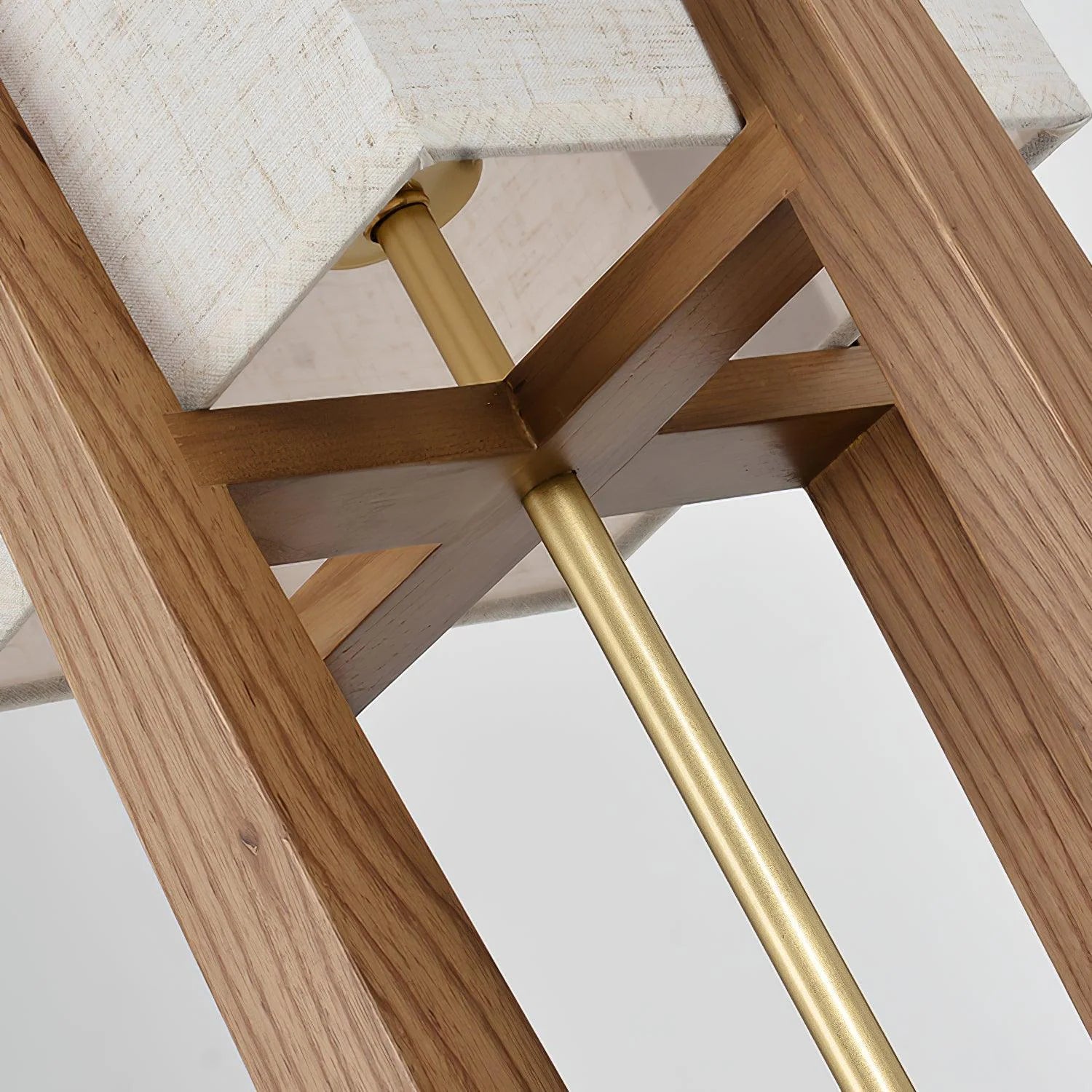 Lampadaire rustique en tissu en forme de U