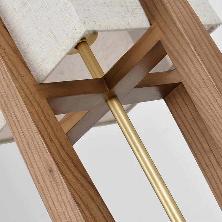 Rustik U-form stof gulvlampe