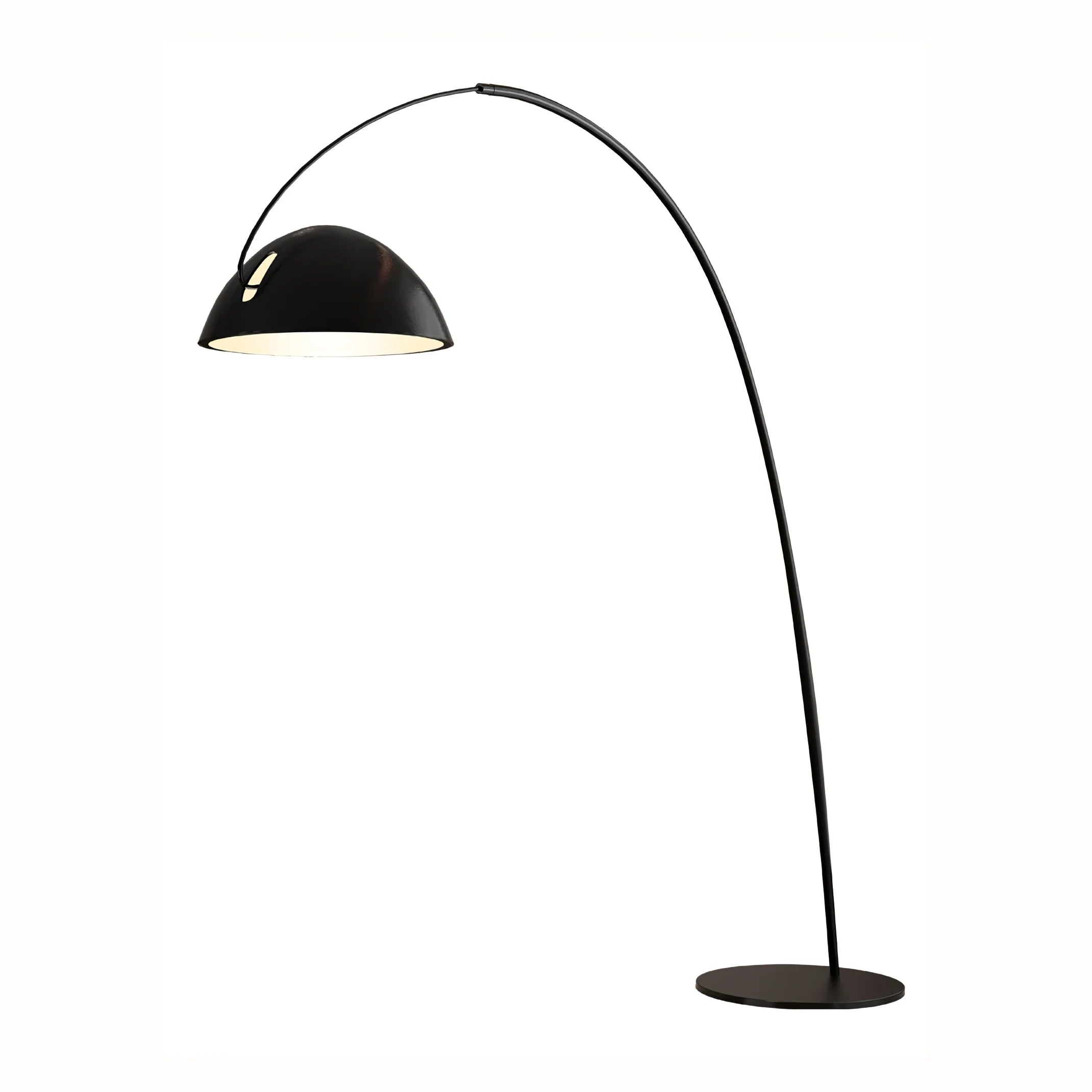 Lampadaire en métal à arc simplifié