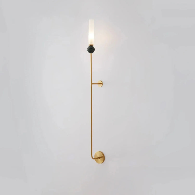 Klassisk lodret marmor væglampe