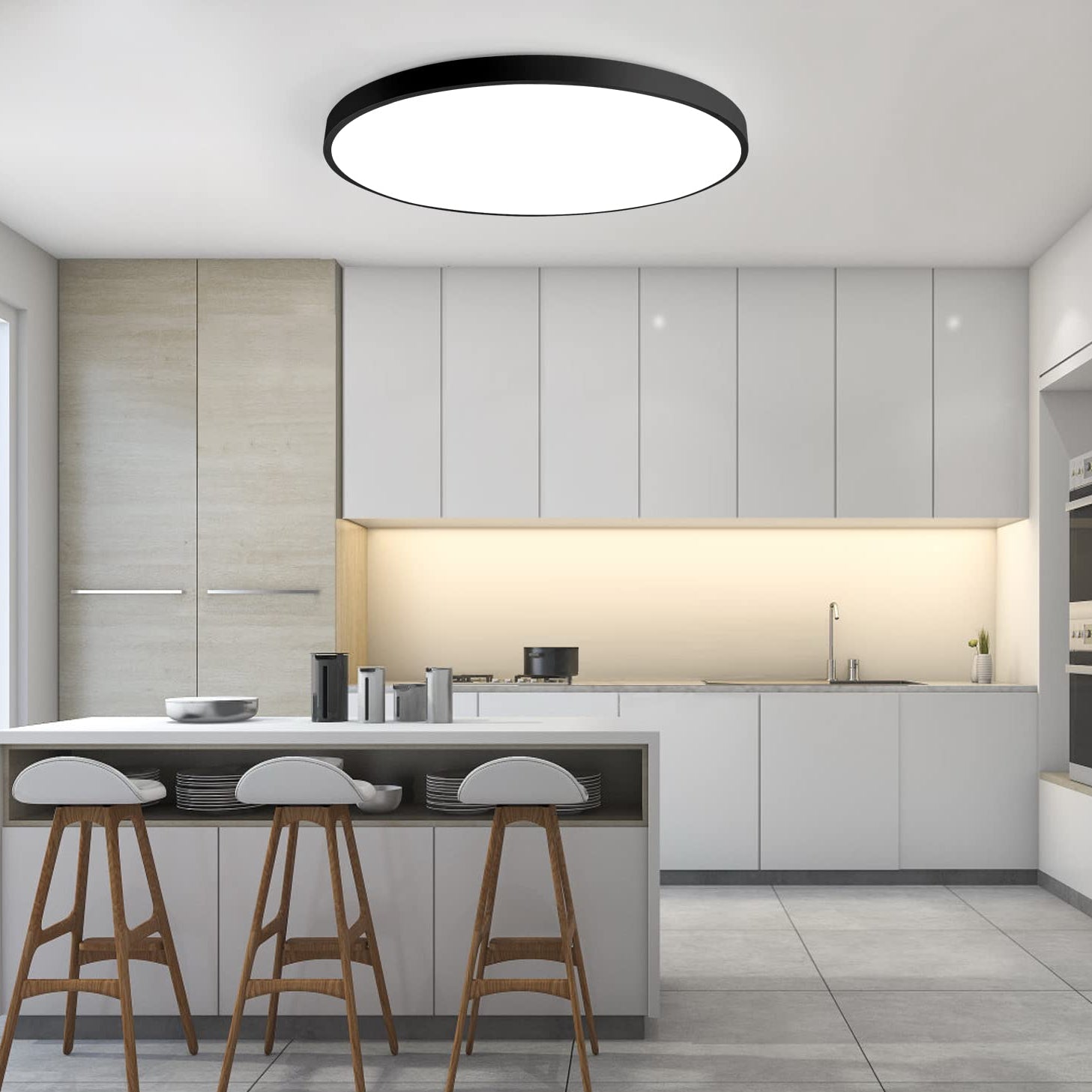 Plafoniera Minimalista a Disco Piatto