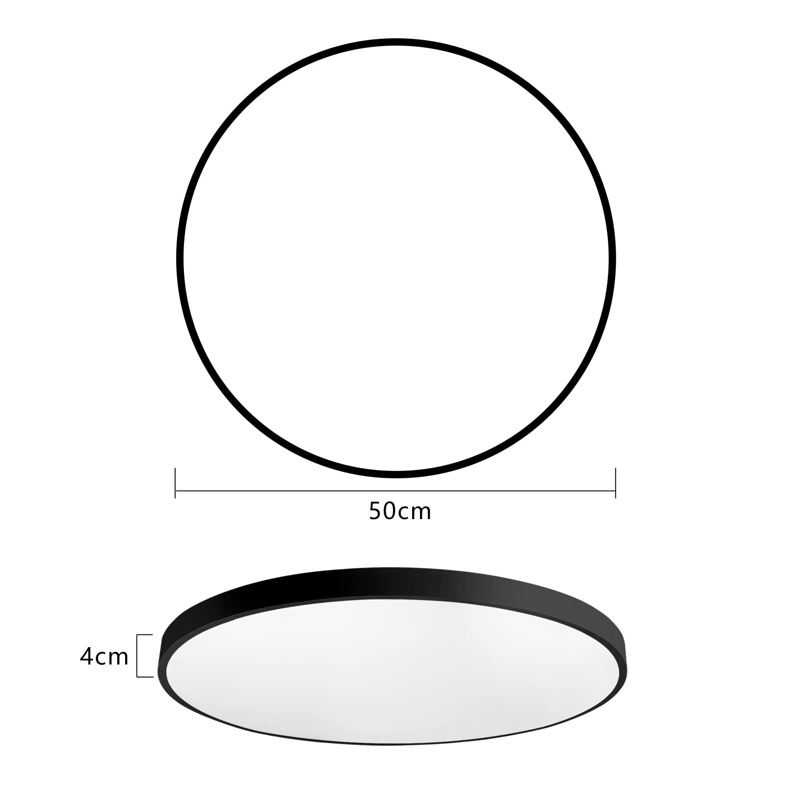 Plafoniera Minimalista a Disco Piatto