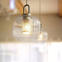 Glarefusion Modern Simple Clear Light Stripe LED Chandelier