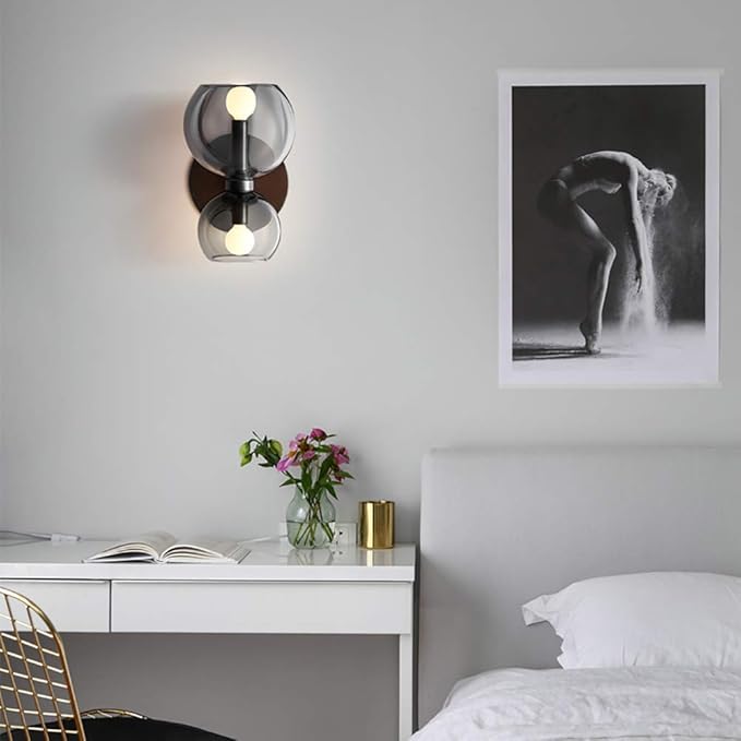 Applique murale ronde en verre tendance