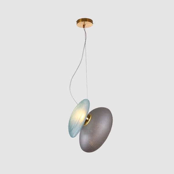 Lampe à suspension ovale en verre élégante