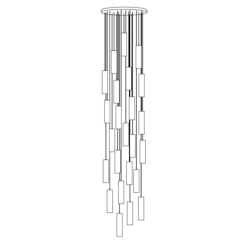 Lampe à suspension élégante en marbre cylindrique