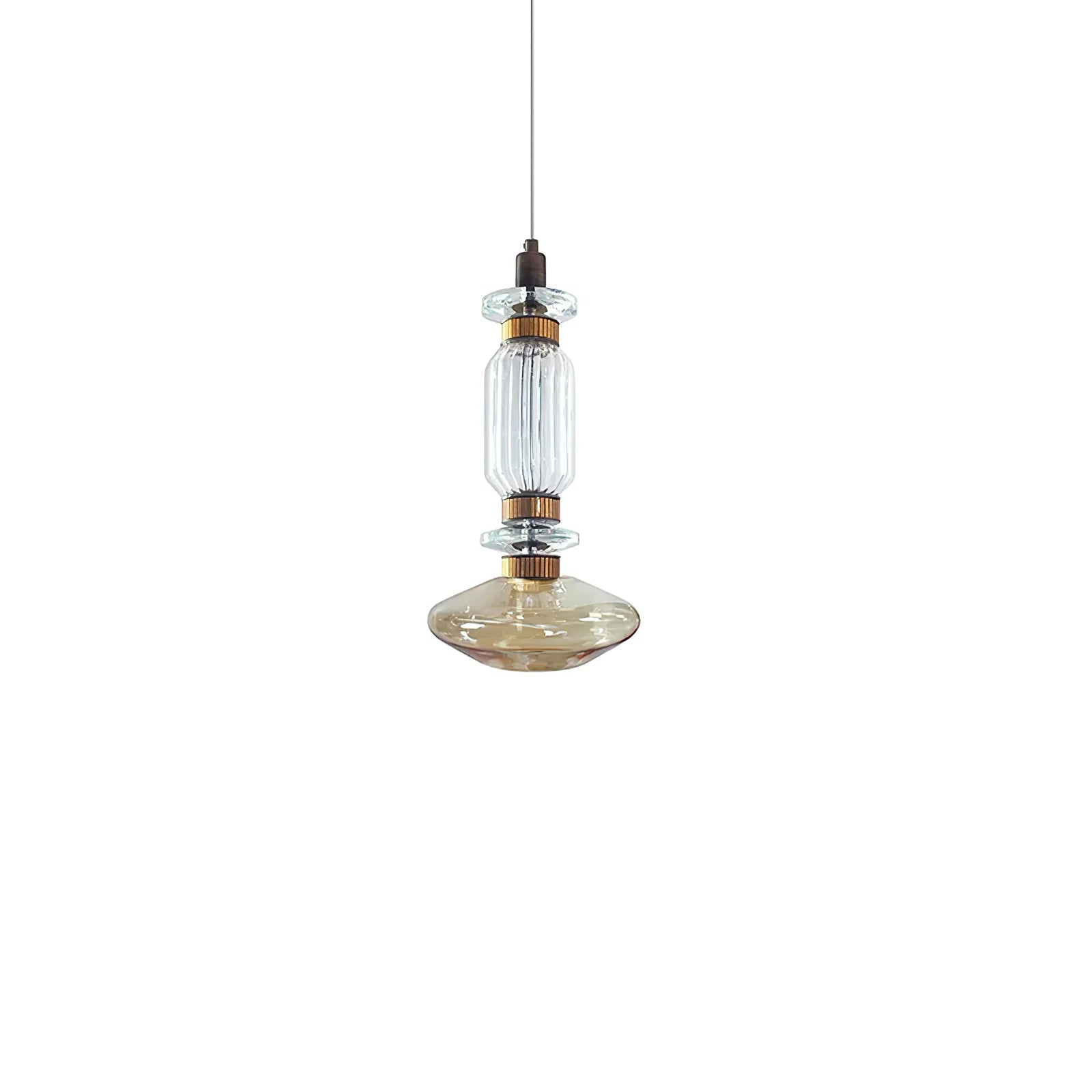 Lampe suspendue élégante à plusieurs abat-jour en verre