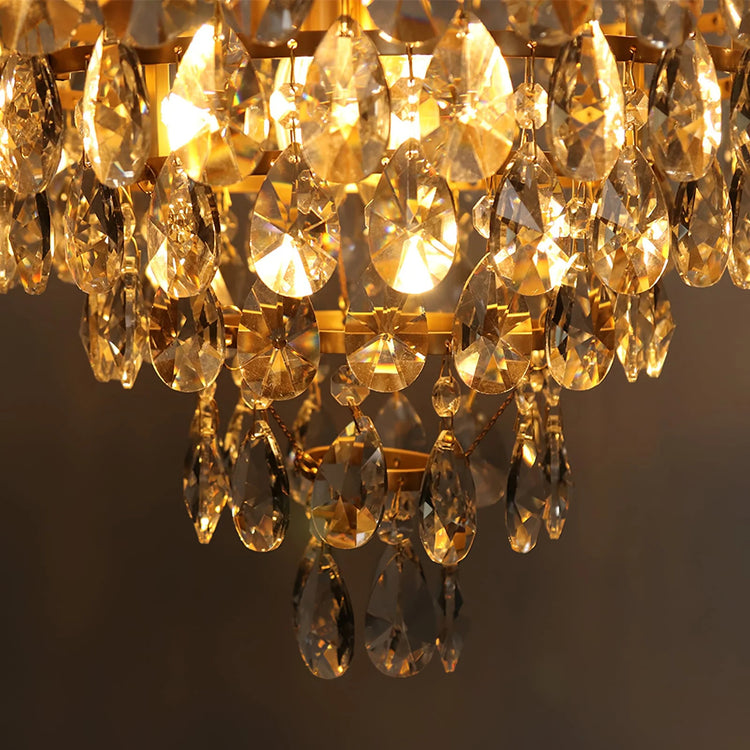 Retro Tiered Circular Crystal Chandelier