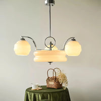 Opalin Art Deco lysekrone