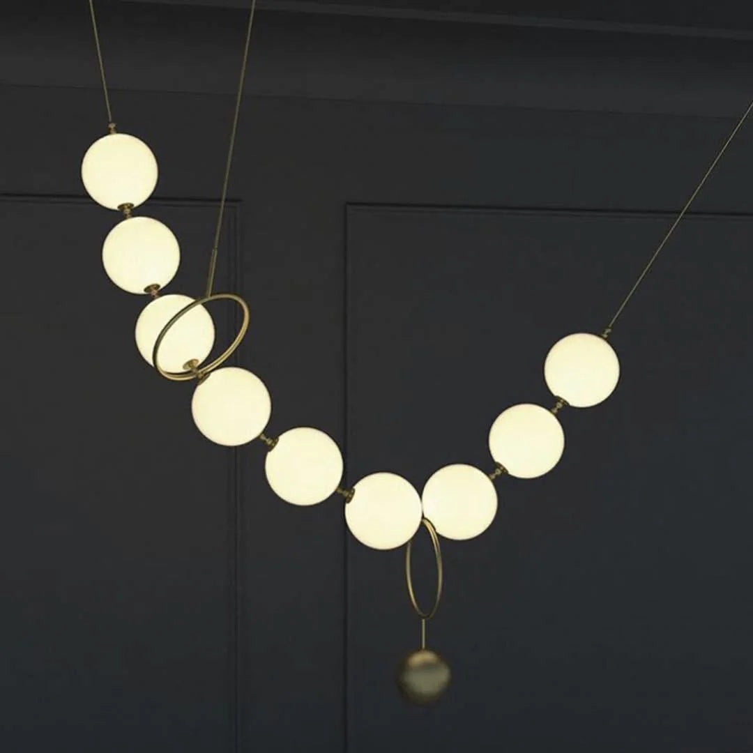 Lampe à suspension élégante en verre de bijoux