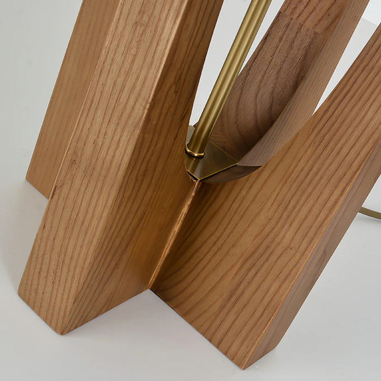 Rustik U-form stof gulvlampe