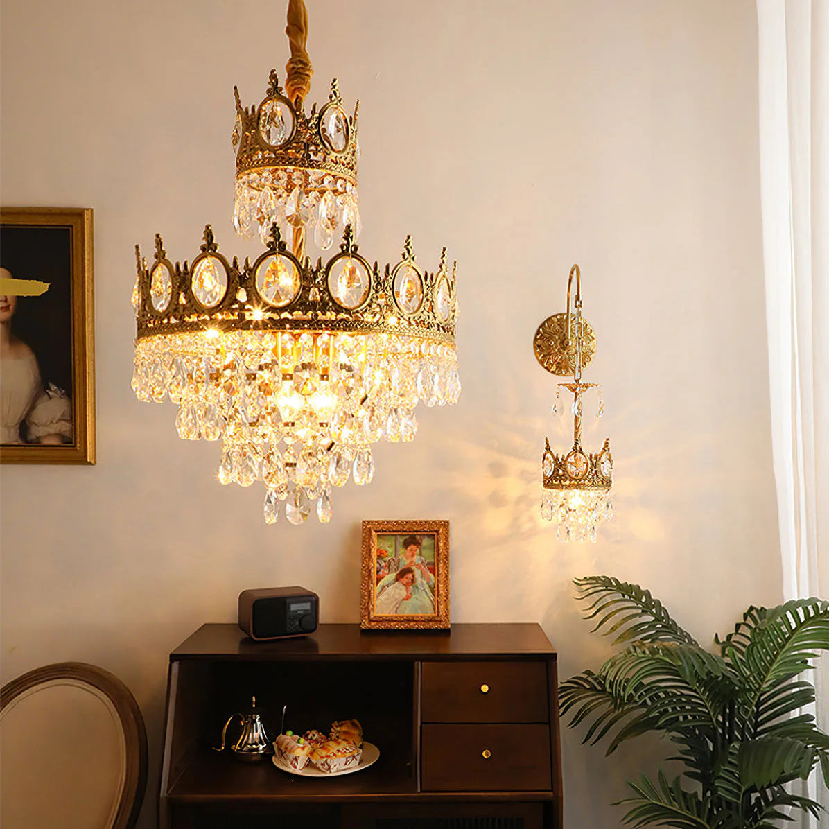 Lampadario vintage scintillante