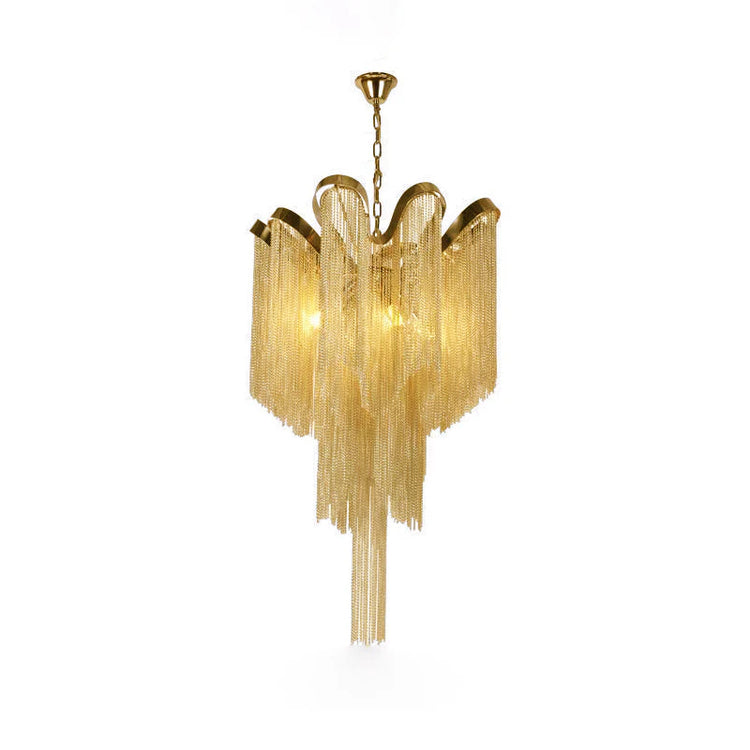 Classic Waterfall Aluminum Chain Chandelier