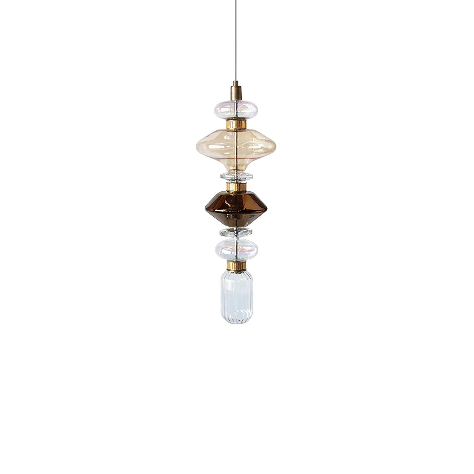 Lampe suspendue élégante à plusieurs abat-jour en verre