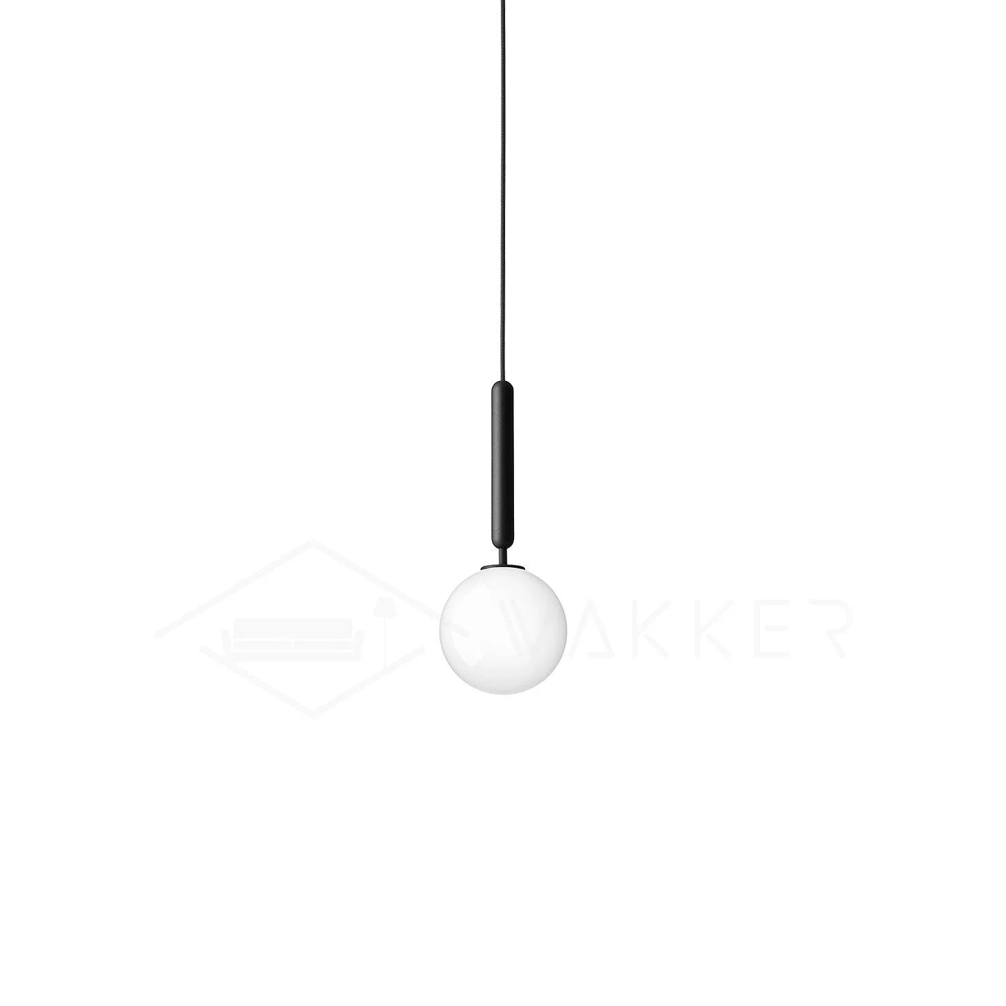 Petite suspension ronde moderne en verre