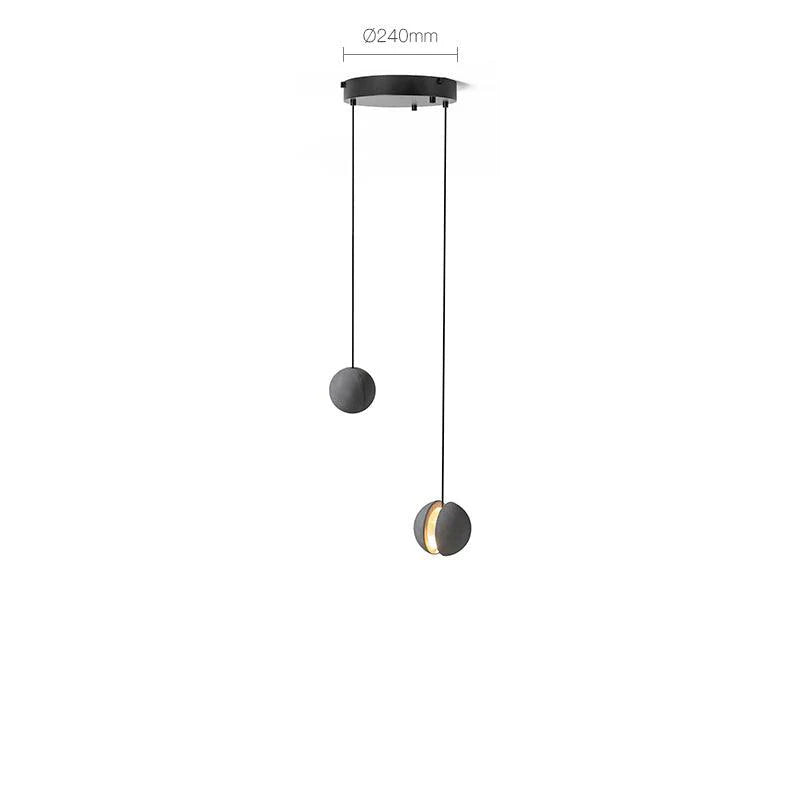 Suspension ronde minimaliste en béton