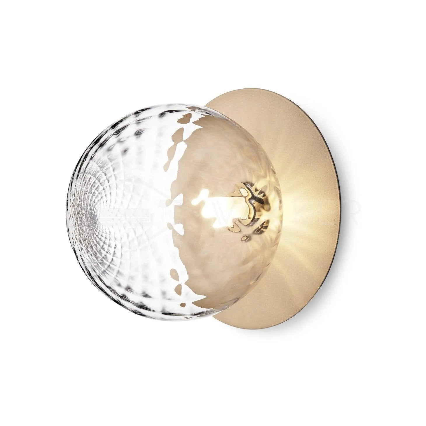Snygg vägglampa i glas