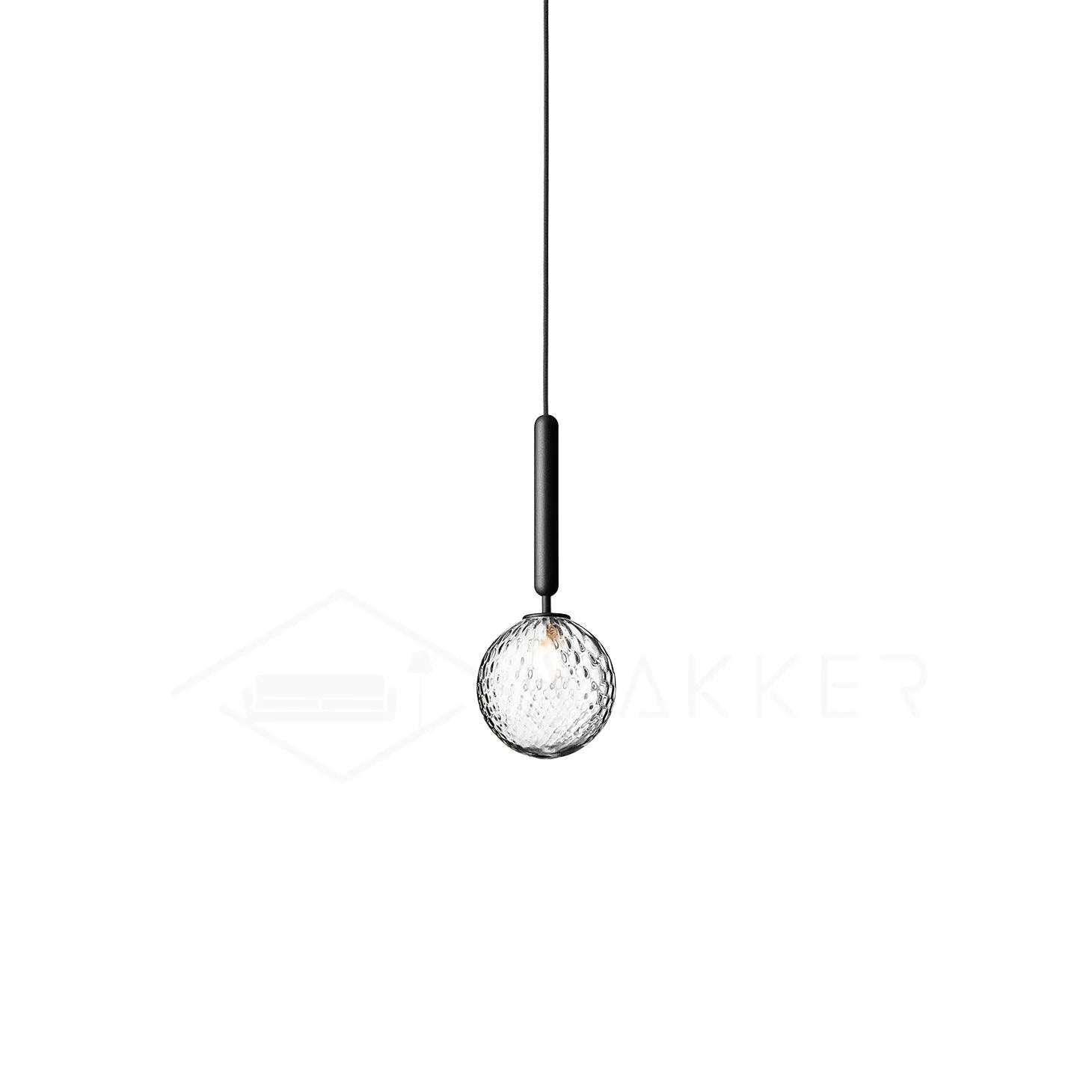Petite suspension ronde moderne en verre