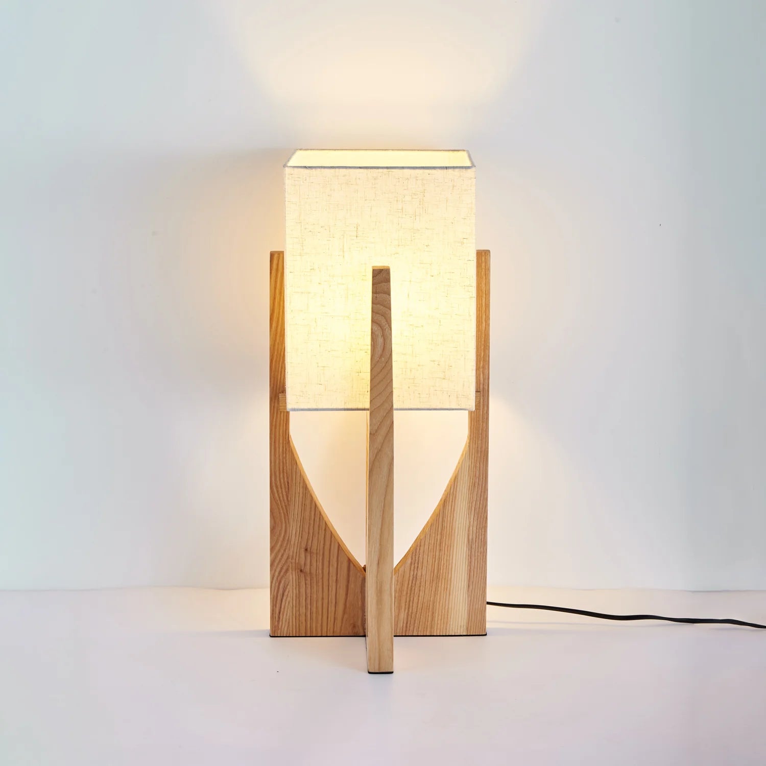 Lampadaire rustique en tissu en forme de U