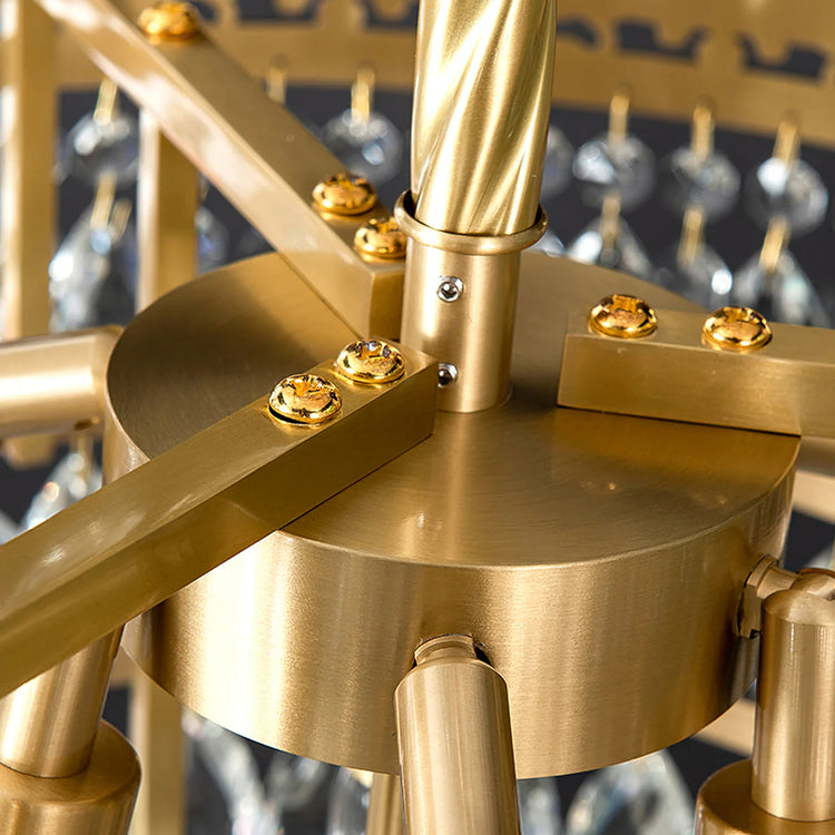 Retro Tiered Circular Crystal Chandelier