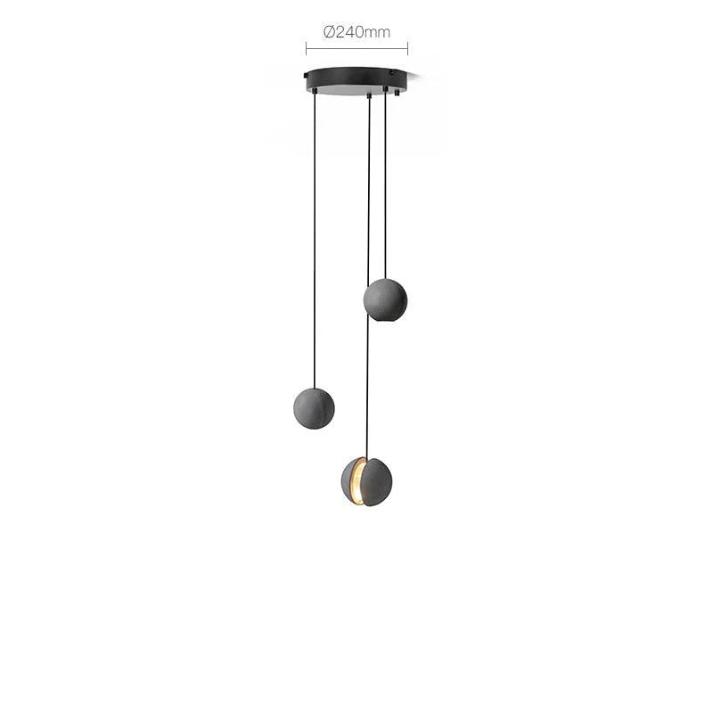 Suspension ronde minimaliste en béton