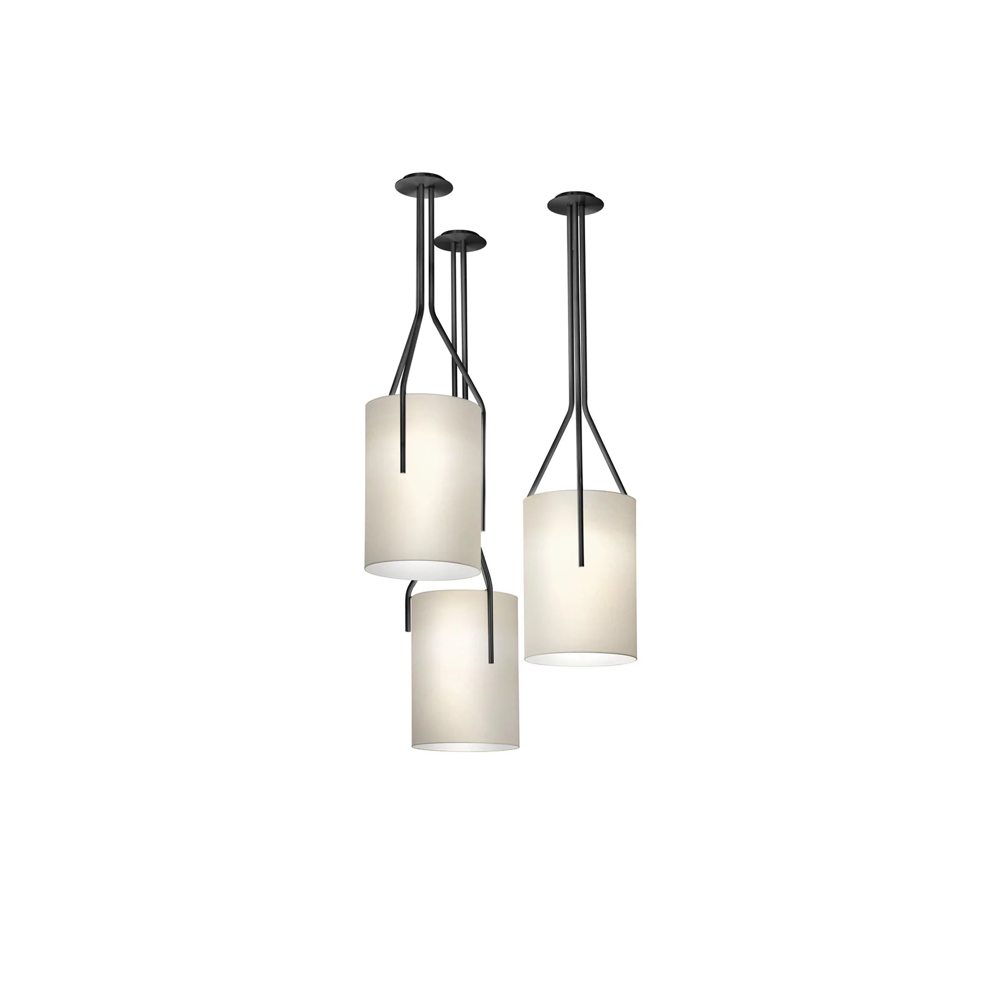 Lustre moderne en tissu tambour