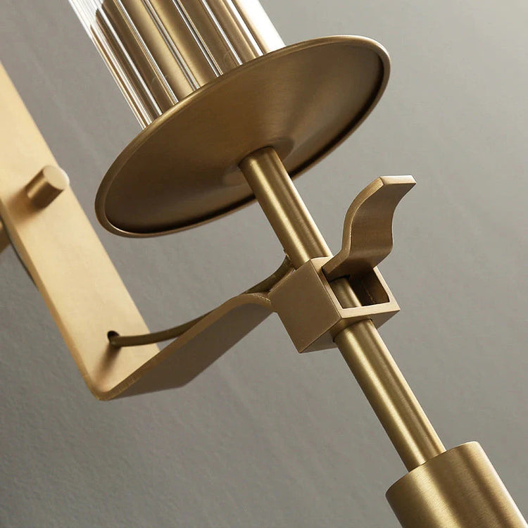 Vintage stearinlys glas væglampe