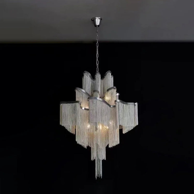 Classic Waterfall Aluminum Chain Chandelier
