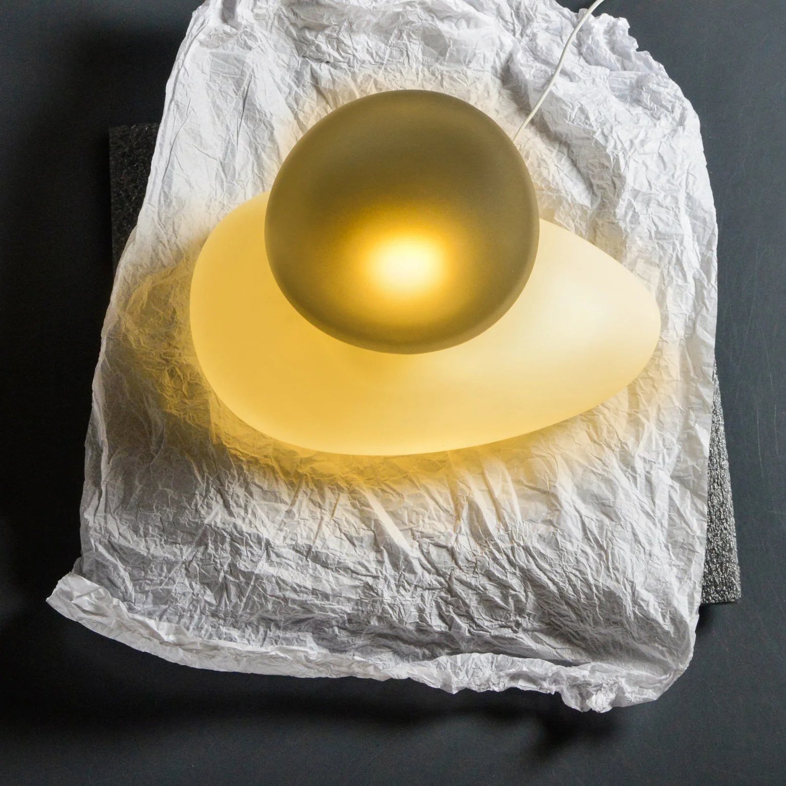 Lampe à suspension ovale en verre élégante