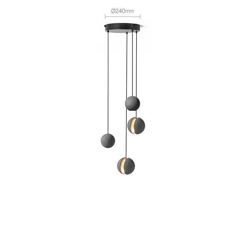 Suspension ronde minimaliste en béton