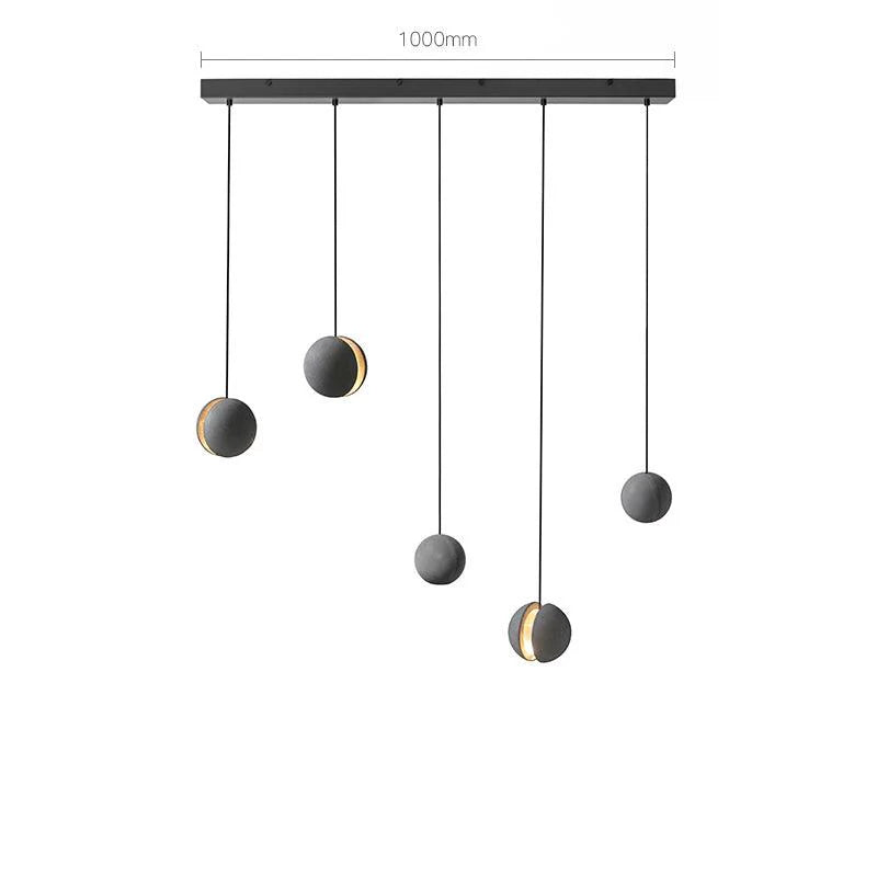 Suspension ronde minimaliste en béton