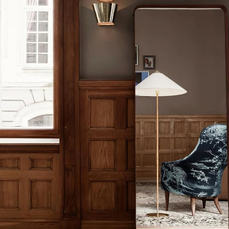 Minimalistisk Cone Bamboo Gulvlampe