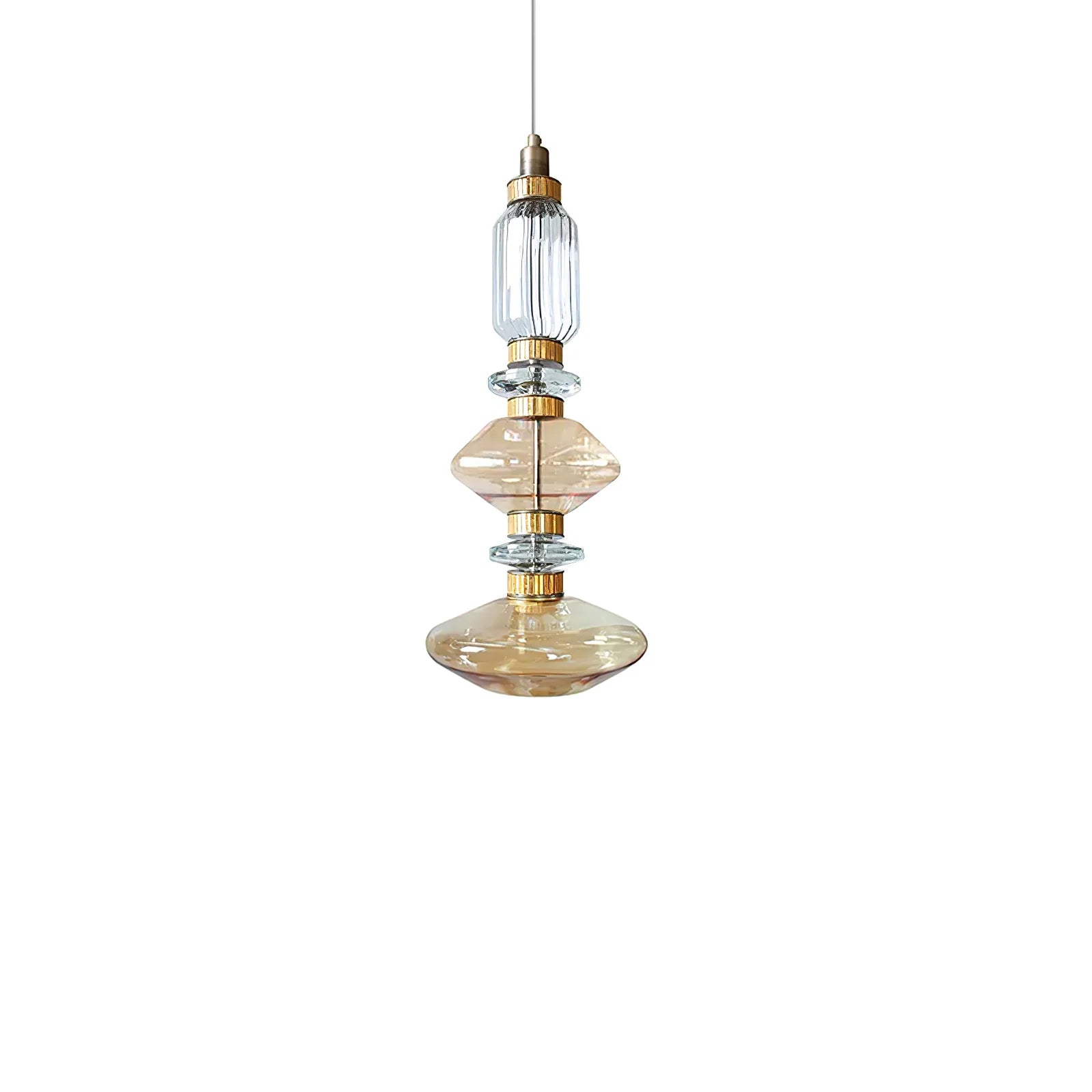Lampe suspendue élégante à plusieurs abat-jour en verre