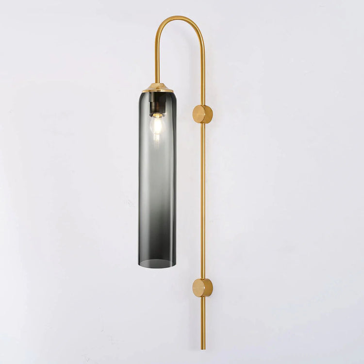 Rustik Tube Curve-Metal væglampe