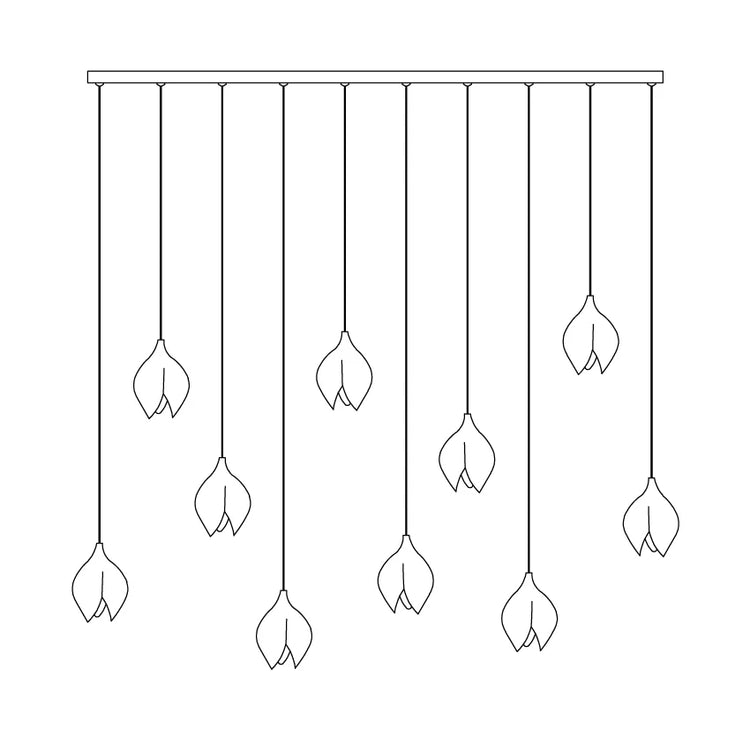 Klassisk Flora-Bud keramisk pendel