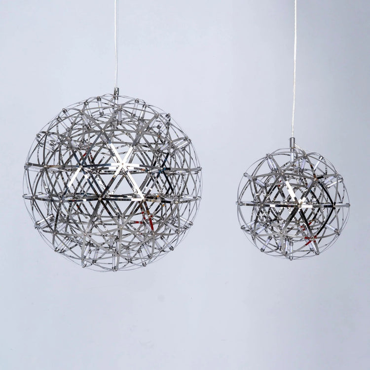 Elegant Stainless Luster Ball Pendant Light