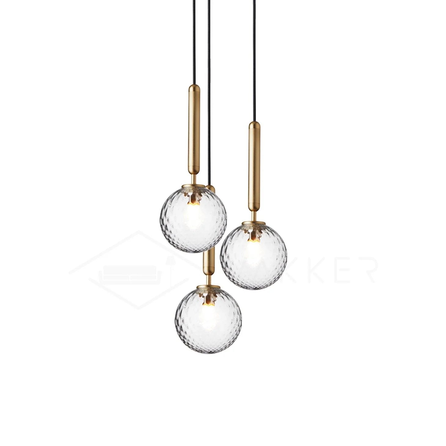Petite suspension ronde moderne en verre