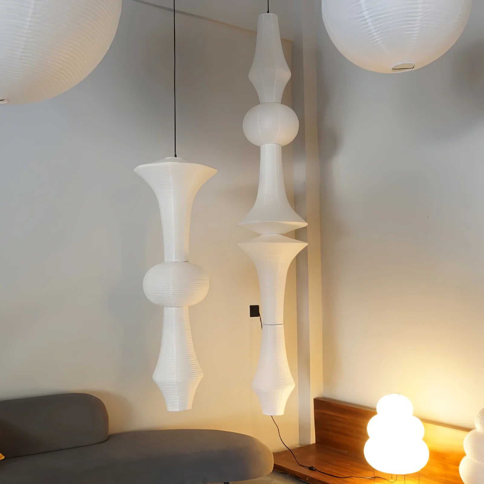 Lampada a sospensione Kumo Washi