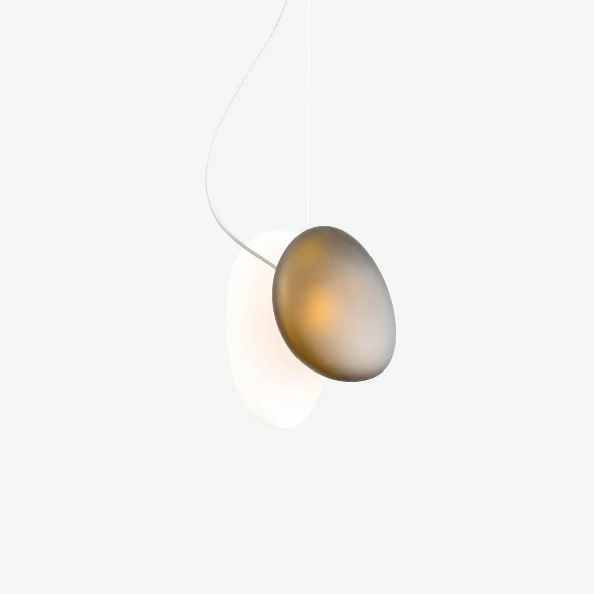 Lampe à suspension ovale en verre élégante