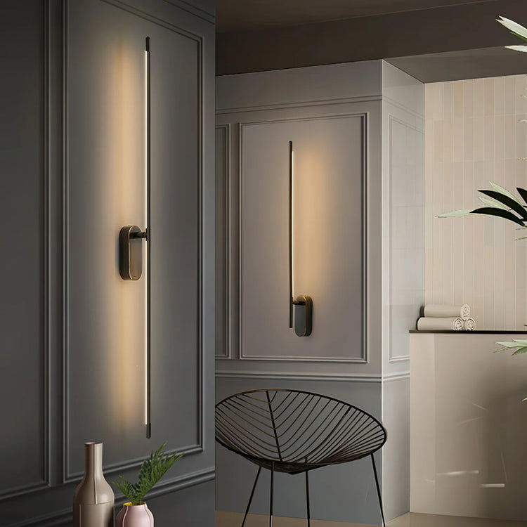 Justerbar lineær metalvæglampe