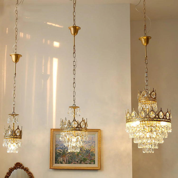 Retro Tiered Circular Crystal Chandelier