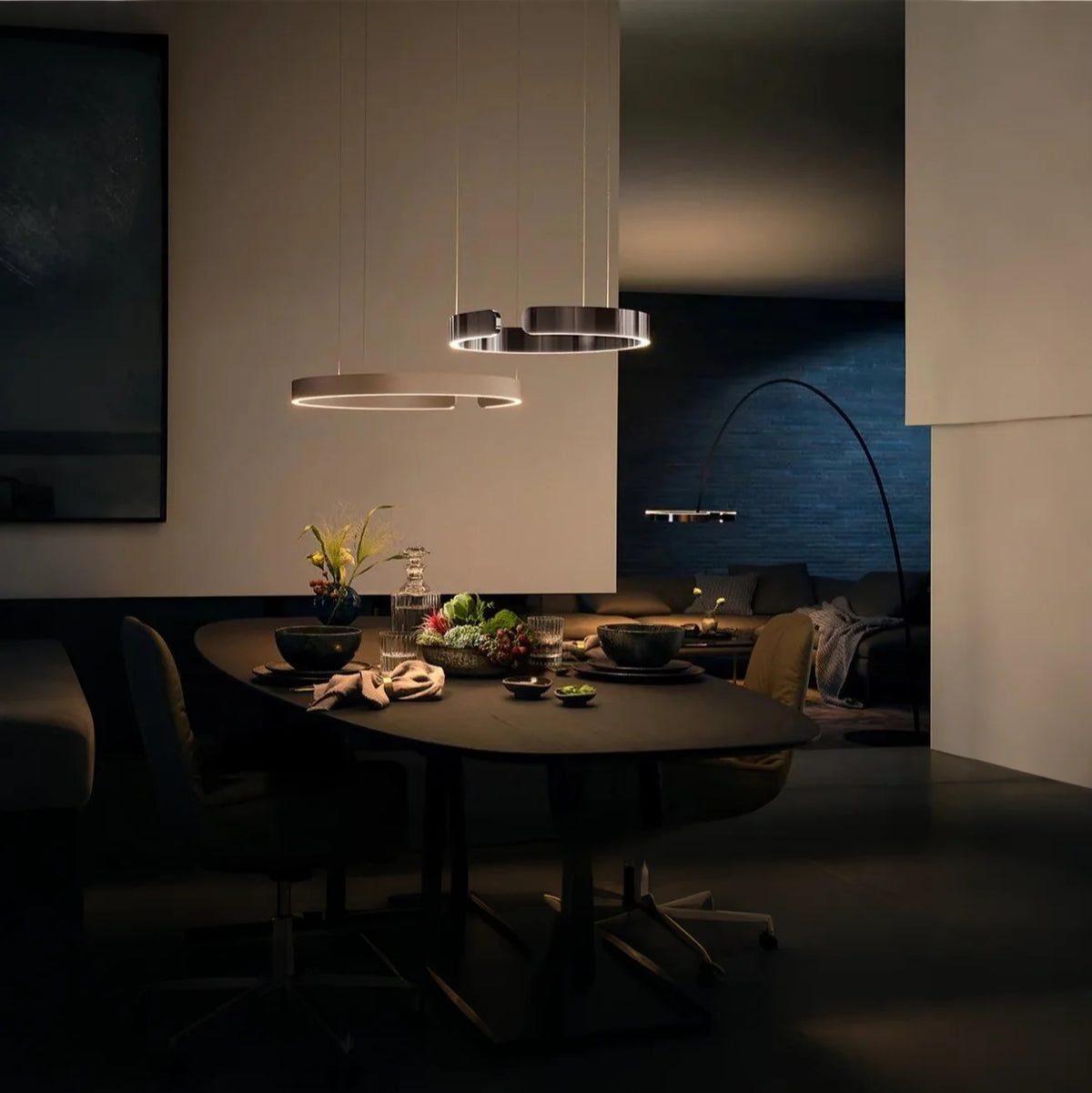 GLAREFUSIONE moderno lampadario ad anello semplice