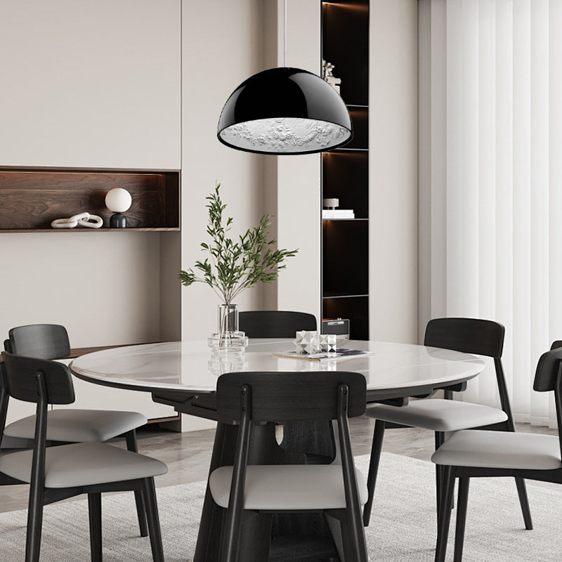 Glarefusion Lampada a sospensione moderna e creativa in vetro semicircolare