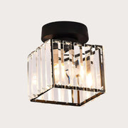GlareFusion Plafonnier LED en verre cristal nordique moderne