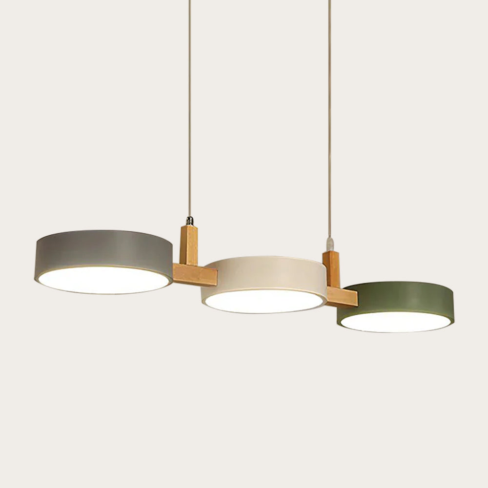 Lampada a sospensione a cilindro moderno in metallo nordico