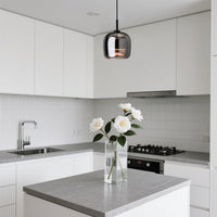 Glarefusie Modern Black Glass Pendant Light