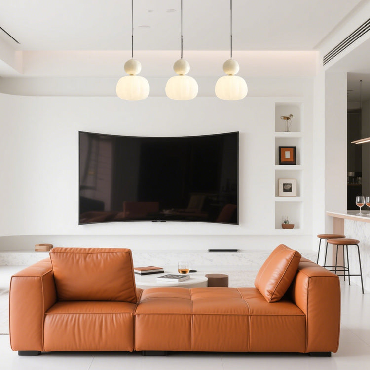 Glarefusion Creme Art Deco Pendel