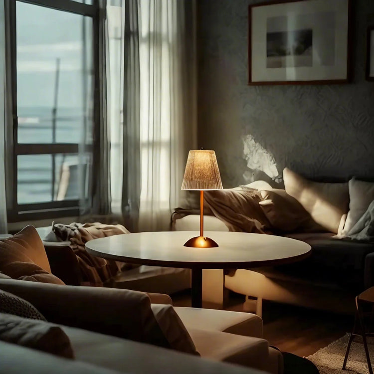 Moderne Crystal Metal Bordlampe