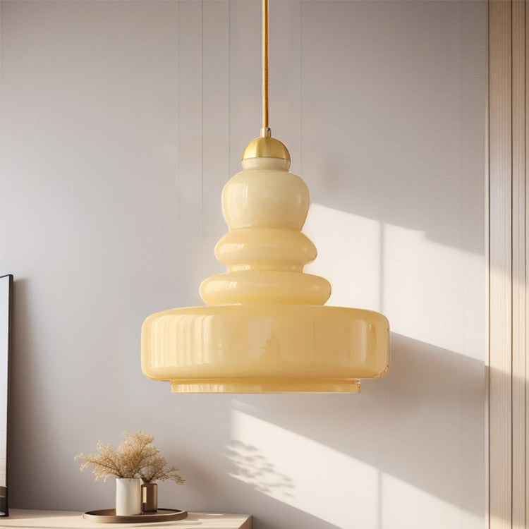 Glarefusion fransk farverig græskar vedhæng